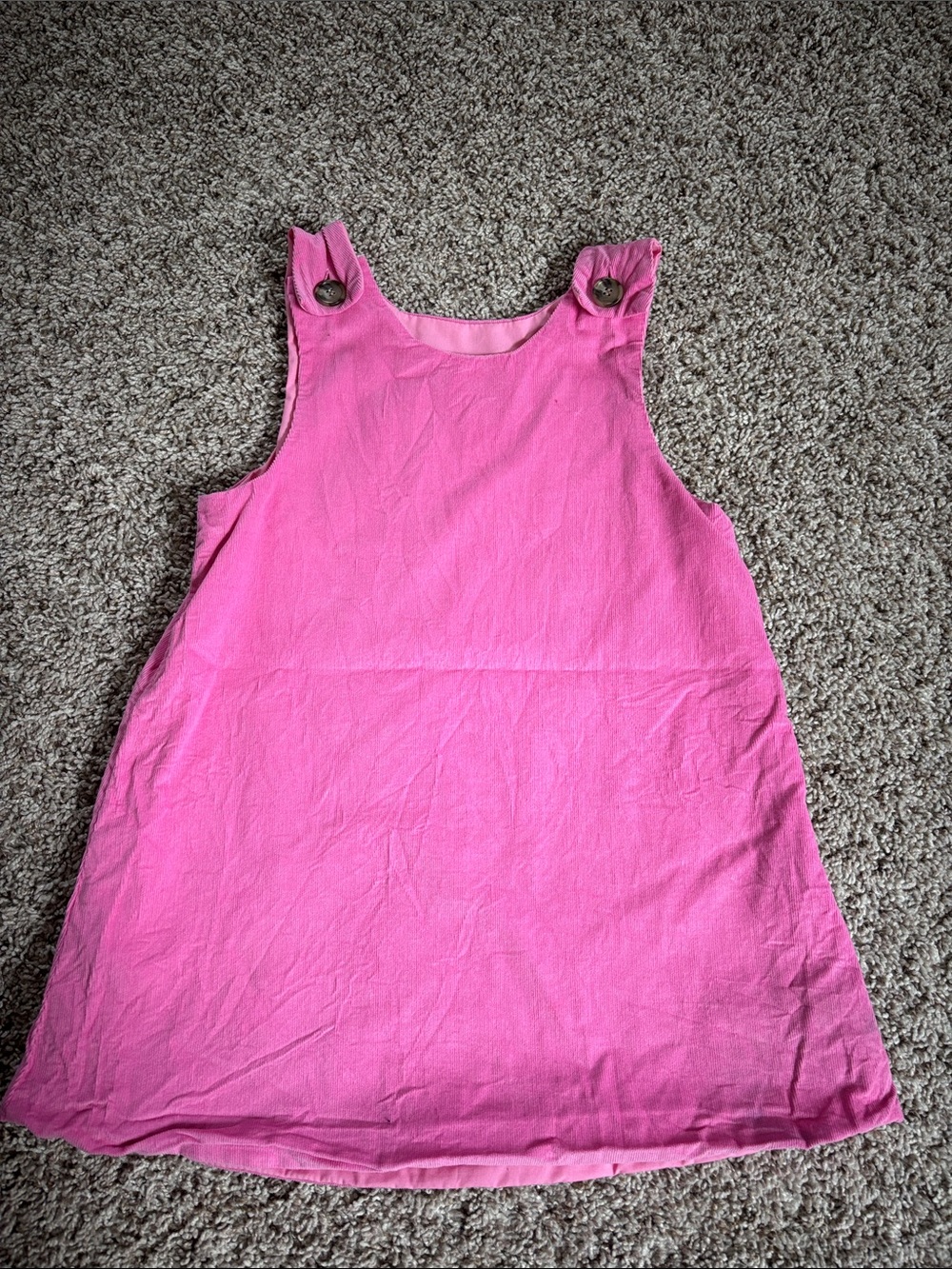 The Beaufort Bonnet Company Kids Pink Button-Shoulder A-Line Dress